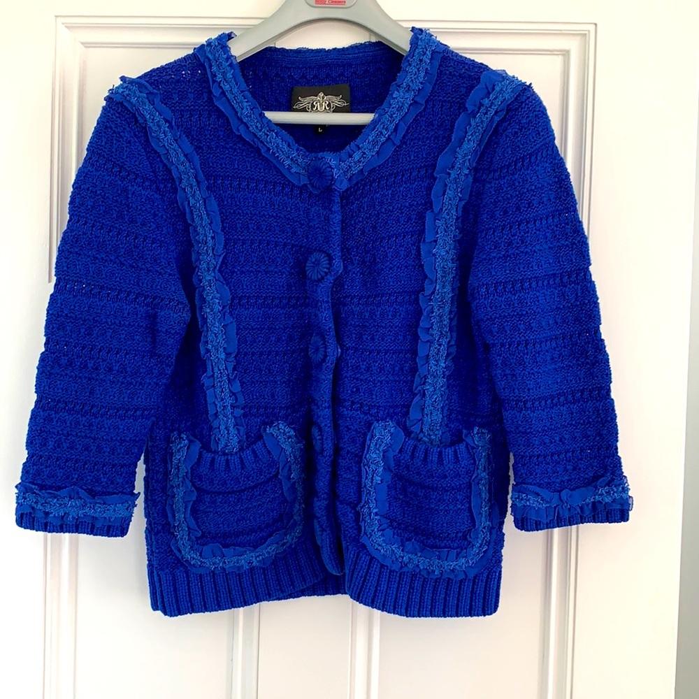 Rachel Roy Boucle sweater jacket
